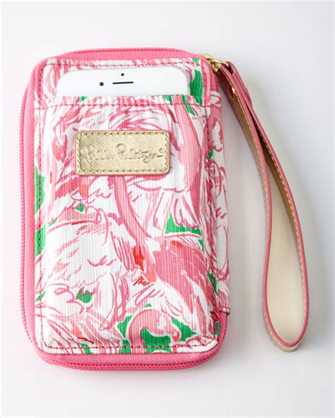 Lilly Pulitzer Womens Carded ID Smart Phone Wristlet